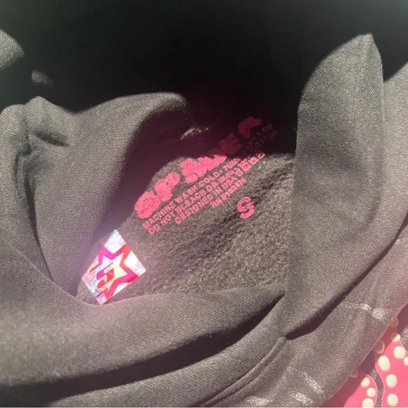 Spyder Black Hoodie with Pink and Yellow Accents - Picture 3 of 5